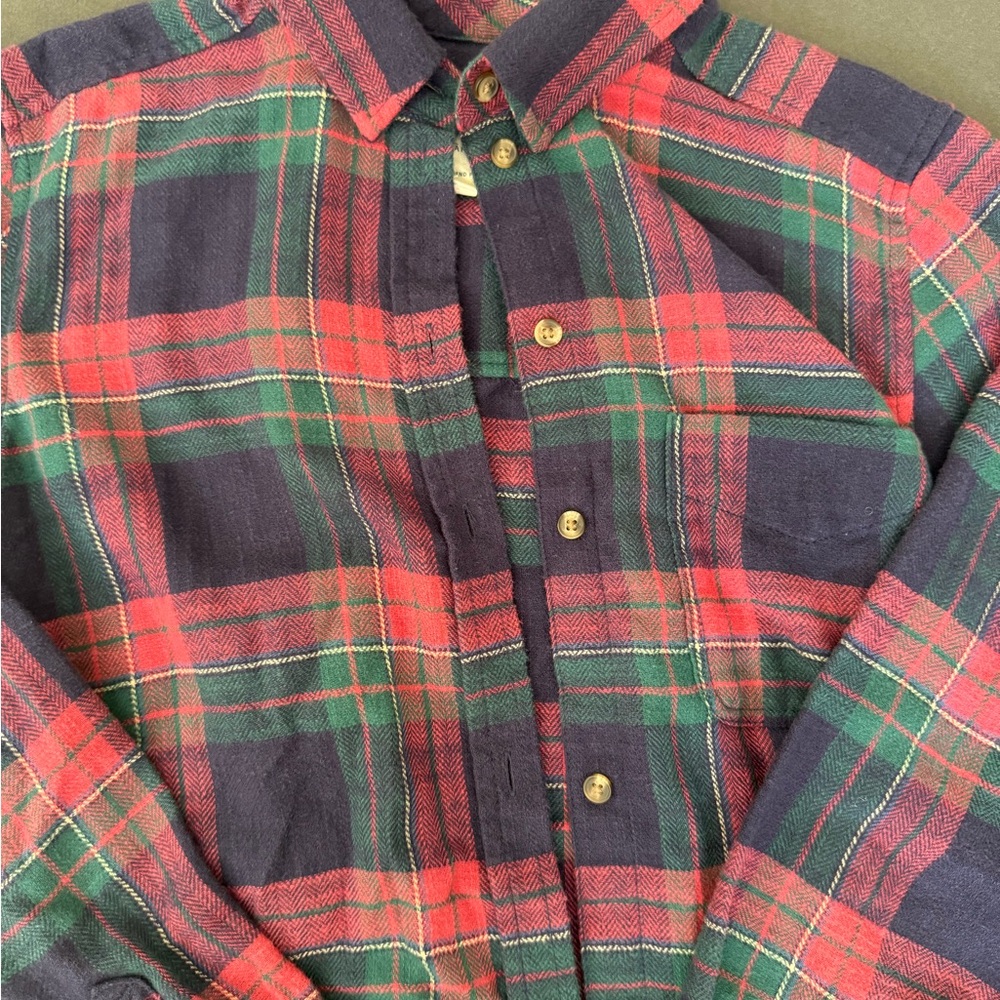 American Eagle Outfitters Red and Green Plaid Shirt